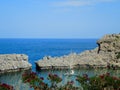 Beautiful bay of St. Paul in Rhodes Royalty Free Stock Photo