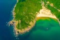Beautiful bay viewed from above on the sunny morning Royalty Free Stock Photo