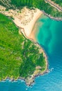 Beautiful bay viewed from above on the sunny morning Royalty Free Stock Photo