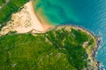 Beautiful bay viewed from above on the sunny morning Royalty Free Stock Photo