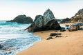 Beautiful beach of adraga, the south of portugal