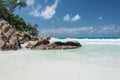 Anse Gouvernement in Praslin, Seychelles Royalty Free Stock Photo