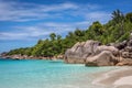 Beautiful beach Anse Lazio in Praslin, one of the most visited places of Seychelles Royalty Free Stock Photo