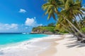 Beautiful beach Anse Lazio at Seychelles - nature background, Beautiful tropical Barbados island. View of the golden beach with Royalty Free Stock Photo