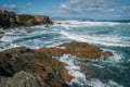 Beautiful beach As Catedrais in Galicia in Spain