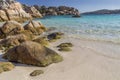 Beautiful Beach on Bay of Cala Coticcio in Caprera island, Sardinia, Italy