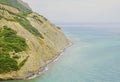 Beautiful beach bay coast of the sea with rocks Royalty Free Stock Photo