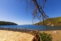 Beautiful beach in the bay. Turkey Royalty Free Stock Photo