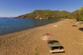 Beautiful beach in the bay. Turkey Royalty Free Stock Photo