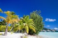 Beautiful beach on Bora Bora Royalty Free Stock Photo