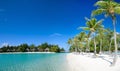 Beautiful beach on Bora Bora Royalty Free Stock Photo