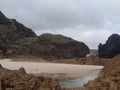 Beautiful beach of the Brazilian coast called Tambaba. Royalty Free Stock Photo