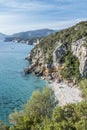 The beautiful beach of Cala Fuili in Sardinia Royalty Free Stock Photo