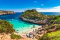 Beautiful beach of Cala Moro Majorca Spain Mediterranean Sea