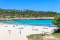 Beautiful Beach of Cala S'Amarador at Mondrago - Natural Park on Majorca Spain, Balearic Islands, Mediterranean Sea, Europe Royalty Free Stock Photo