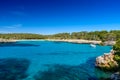 Beautiful Beach of Cala S'Amarador at Mondrago - Natural Park on Majorca Spain, Balearic Islands, Mediterranean Sea, Europe Royalty Free Stock Photo