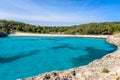 Beautiful Beach of Cala S'Amarador at Mondrago - Natural Park on Majorca Spain, Balearic Islands, Mediterranean Sea, Europe Royalty Free Stock Photo