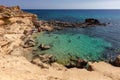 Beautiful beach of Calo des Mort in Formentera Spain Royalty Free Stock Photo