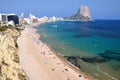 Beautiful beach in Calpe, Spain Royalty Free Stock Photo