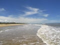 Beautiful beach in the caribbean sea in wetlands of Unare Lagoon Ramsar site and estuarine ecosystem in Anzoategui Venezuela Royalty Free Stock Photo