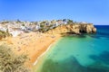 Beautiful beach in Carvoeiro, Algarve, Portugal Royalty Free Stock Photo