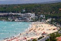 Beautiful beach in Cesme Royalty Free Stock Photo