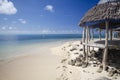 Traditional samoan beach fale, Samoa, Pacific Islands Royalty Free Stock Photo