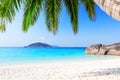 Beautiful beach and coconut palm tree against blue sky in Similan islands, Thailand Royalty Free Stock Photo