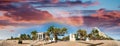 Beautiful beach of Fort Lauderdale. Panoramic coastline view near Beach Boulevard Royalty Free Stock Photo