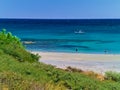 Beautiful beach of Fragocastelo in Crete island