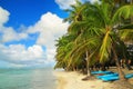 Beautiful beach in Guadeloupe, Caribbean Islands Royalty Free Stock Photo