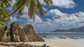 Beautiful beach on the island of La Digue, Seychelles. Royalty Free Stock Photo