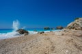 The beautiful beach of Kalamitsi (Lefkada) Royalty Free Stock Photo