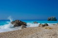 The beautiful beach of Kalamitsi (Lefkada) Royalty Free Stock Photo
