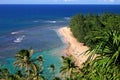 Beautiful Beach On Kauai Royalty Free Stock Photo