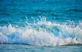 Sea Water and Waves with fans at Kovalam Beach Royalty Free Stock Photo