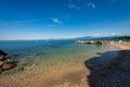 Beautiful Beach on Lake Garda - Lago di Garda Lazise Village Veneto Italy Royalty Free Stock Photo