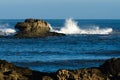 Beautiful beach landscape with big rocks Royalty Free Stock Photo