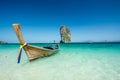 Beautiful beach landscape and boat in Thailand Royalty Free Stock Photo