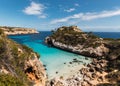 Beautiful beach majorca, calo des moro, spain, mediterranean sea, spain Royalty Free Stock Photo