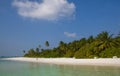 Beautiful beach at Meeru , Maldives Royalty Free Stock Photo