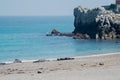Beautiful beach with no people. Laredo, Cantabria Royalty Free Stock Photo