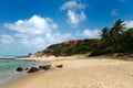 Beautiful beach with palm trees Royalty Free Stock Photo