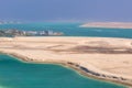 Beautiful beach at the Persian Gulf in Abu Dhabi, UAE Royalty Free Stock Photo