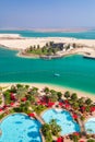 Beautiful beach at the Persian Gulf in Abu Dhabi, UAE Royalty Free Stock Photo