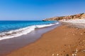 Beautiful beach on Petra tou Romiou (The rock of the Greek), Aphrodite's legendary birthplace in Paphos, Cyprus island,