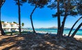 Beautiful beach of Platja de Muro in Alcudia on Majorca island, Spain. Royalty Free Stock Photo