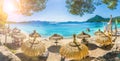 Beautiful beach Playa de Formentor, Palma Mallorca, Spain Royalty Free Stock Photo