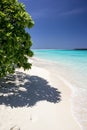 Beautiful beach with pristine turquoise water in Conflict Island, Papua New Guinea