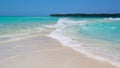 Beautiful beach with pristine turquoise water in Conflict Island, Papua New Guinea